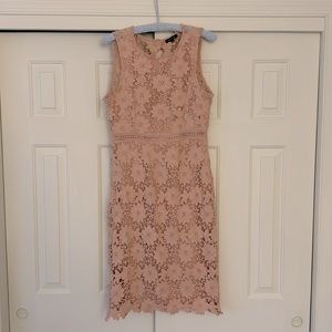 Dusty rose lace dress